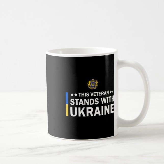 This Veteran Stands With Ukraine  Coffee Mug (Right)