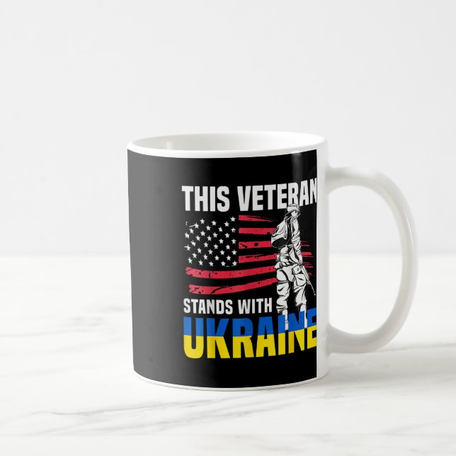 This Veteran Stands With Ukraine  Coffee Mug (Right)