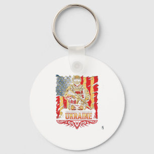 This Veteran Stands With Ukraine Support Ukraine V Key Ring