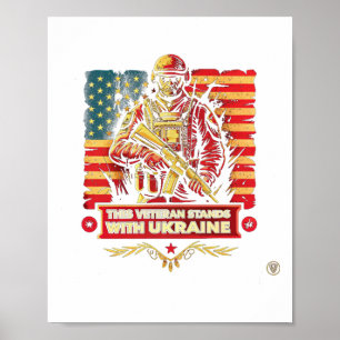 This Veteran Stands With Ukraine Support Ukraine V Poster
