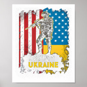 This Veteran Stands With Ukraine Support Ukraine V Poster