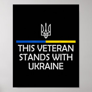 This Veteran Stands With Ukraine Zelensky Ukrainia Poster