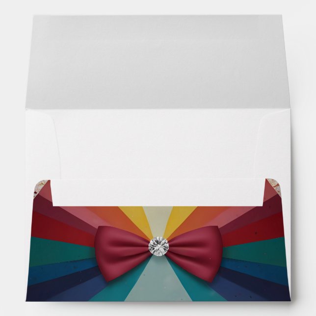 This vibrant and elegant wedding invitation combin envelope (Back (Bottom))