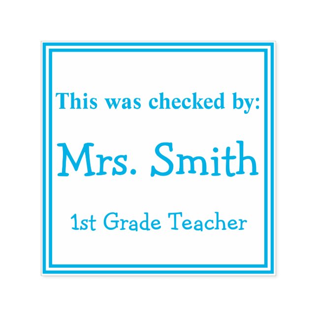 This was checked by Teacher Stamp (Design)