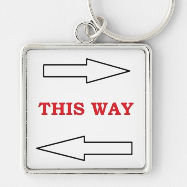 "THIS WAY" ARROWS KEY RING (Front)