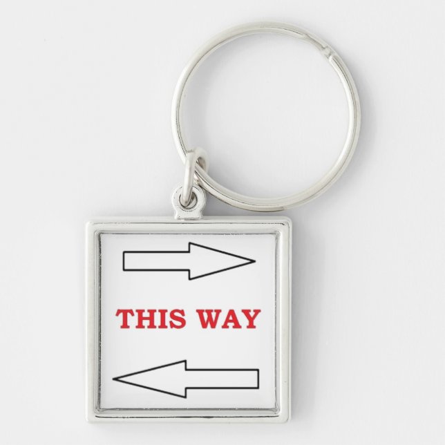"THIS WAY" ARROWS KEY RING (Front)