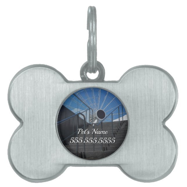 This Way To The Wheel Pet ID Tag (Front)