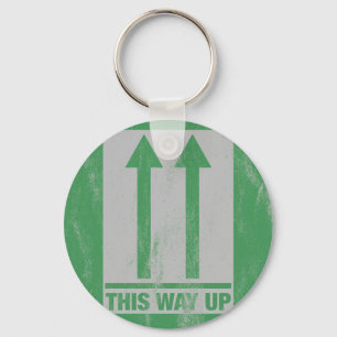 This way up sign key ring