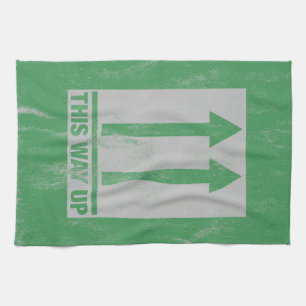 This way up sign tea towel