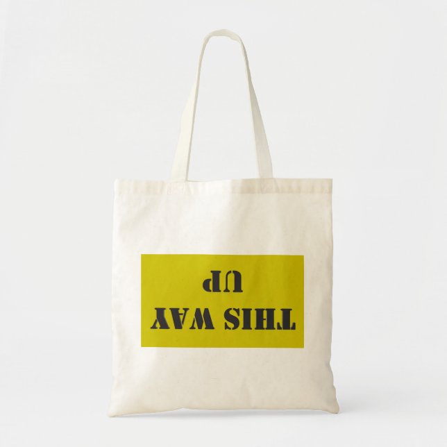 This way up tote bag (Front)