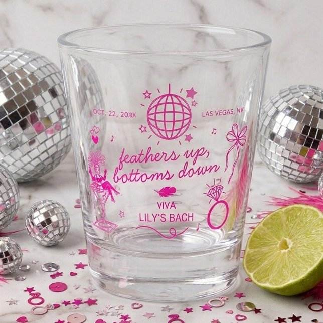 This Wife Is A Showgirl Bachelorette Party Favor Shot Glass (Creator Uploaded)