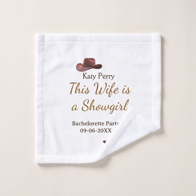 This Wife is a showgirl bachelorette party name da Wash Cloth (Wash Cloth)