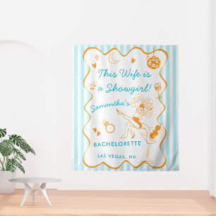 This Wife Is A Showgirl Fabric Welcome Banner Tapestry