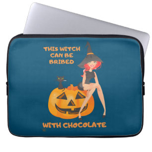 "THIS WITCH CAN BE BRIBED..." funny    Laptop Sleeve