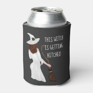 This Witch Getting Hitched Halloween Bachelorette Can Cooler