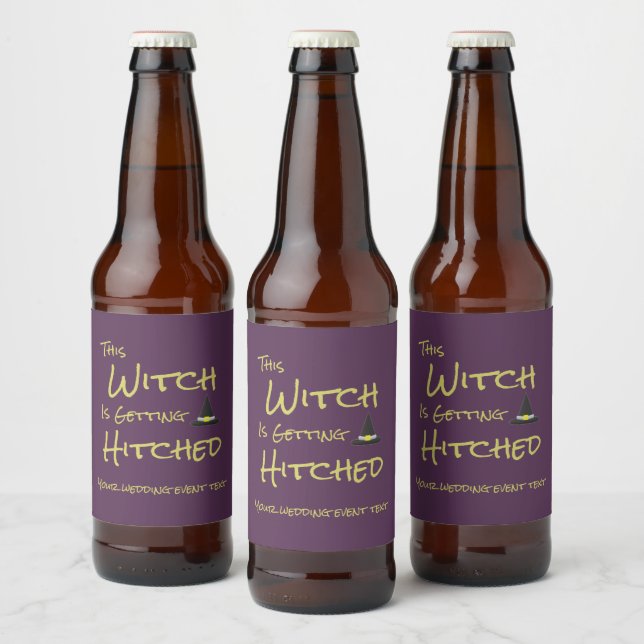 This Witch Is Getting Hitched Beer Bottle Label (Bottles)