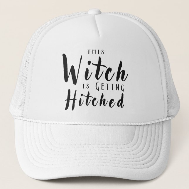This Witch Is Getting Hitched Halloween Bride  Trucker Hat (Front)