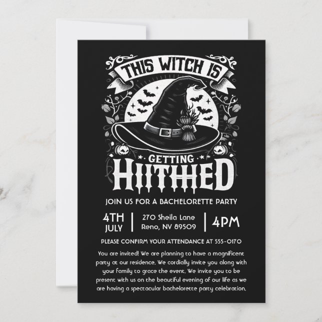 This Witch is Getting Hitched  Invitation (Front)