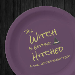 This Witch Is Getting Hitched Paper Plate