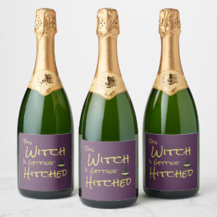 This Witch Is Getting Hitched Sparkling Wine Label