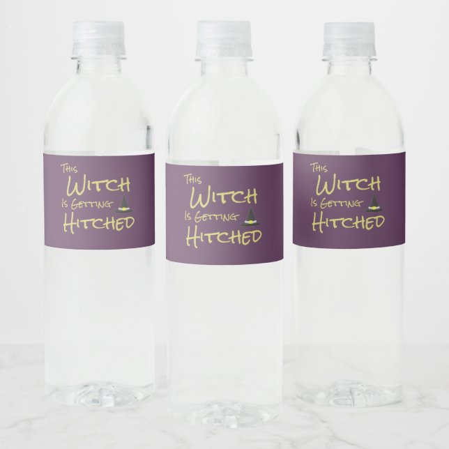 This Witch Is Getting Hitched Water Bottle Label (Bottles)