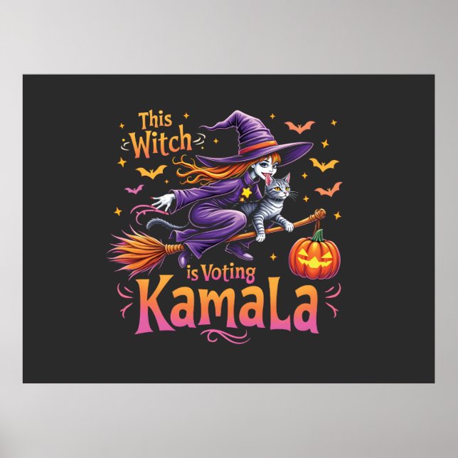 This Witch is Voting Kamala Cat Lady Harris   Poster (Front)