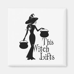 This Witch Lifts Funny Workout Fitness Bodybuildin Magnet
