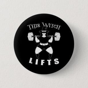 This Witch Lifts Squat Gym Lifting Halloween 6 Cm Round Badge