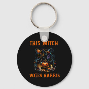 This Witch Votes Kamala Harris Halloween Spooky Key Ring