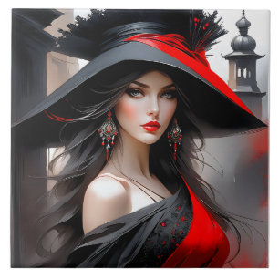 This woman has a fantastic face. She is caucasian Ceramic Tile