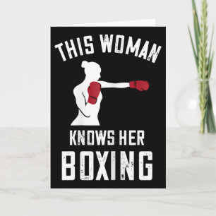 This Woman Knows Boxing Boxer Kickboxing Boxing Gl Card