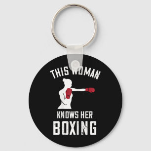 This Woman Knows Boxing Boxer Kickboxing Boxing Gl Key Ring