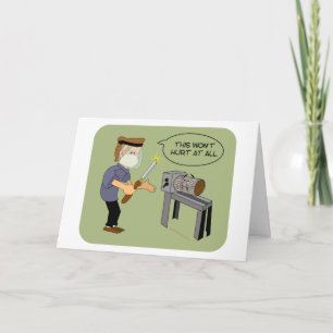 This Won't Hurt Funny Woodturning Cartoon Card
