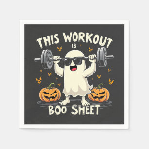 This Workout Is Boo Sheet Spooky Halloween Fitness Napkin