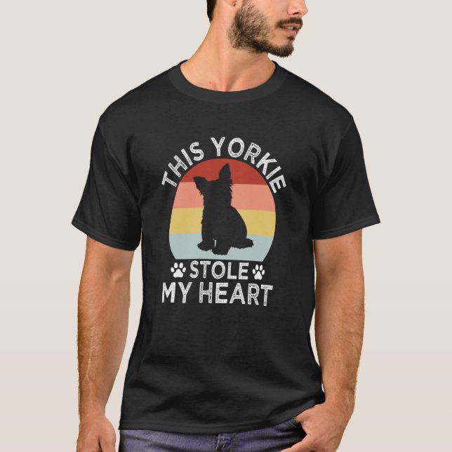 This Yorkie Stole My Heart Yorkshire Terrier Dog   T-Shirt (Front)