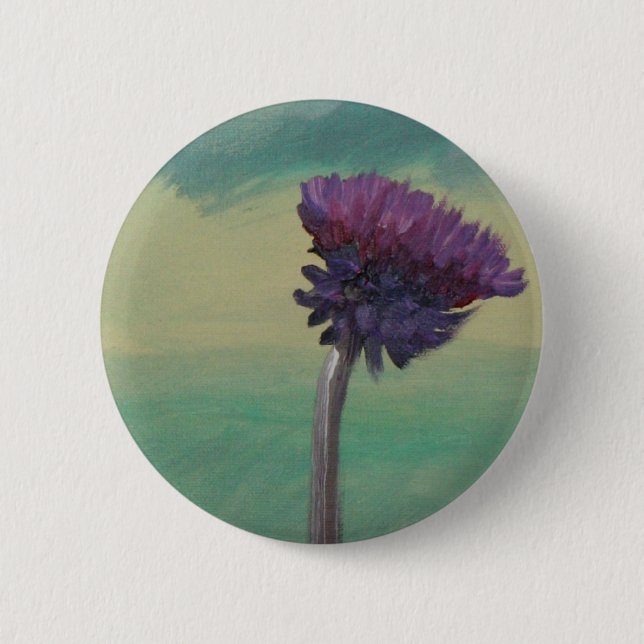 "Thistle" 6 Cm Round Badge (Front)