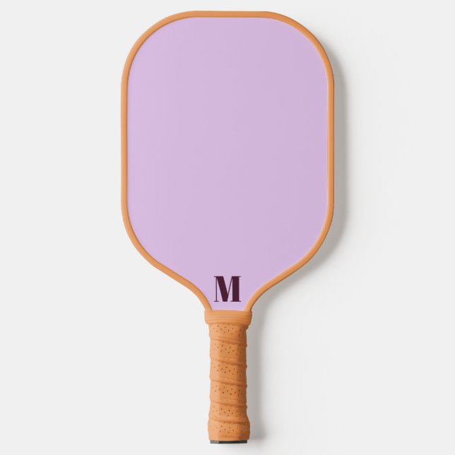 Thistle and Plum Modern Monogram Pickleball Paddle (Front)