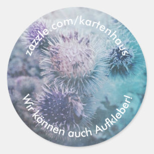 Thistle blooms classic round sticker