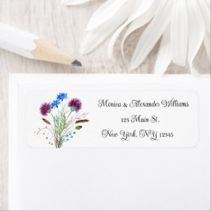 Thistle Botanical Watercolor Return Address Label