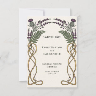Thistle Celtic Knot Wedding Save The Date