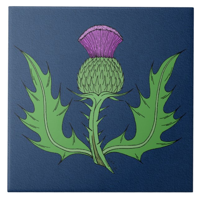 Thistle Ceramic Tile (Front)