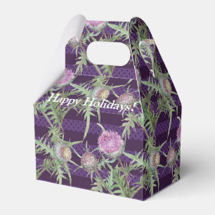 Thistle flowers favour box