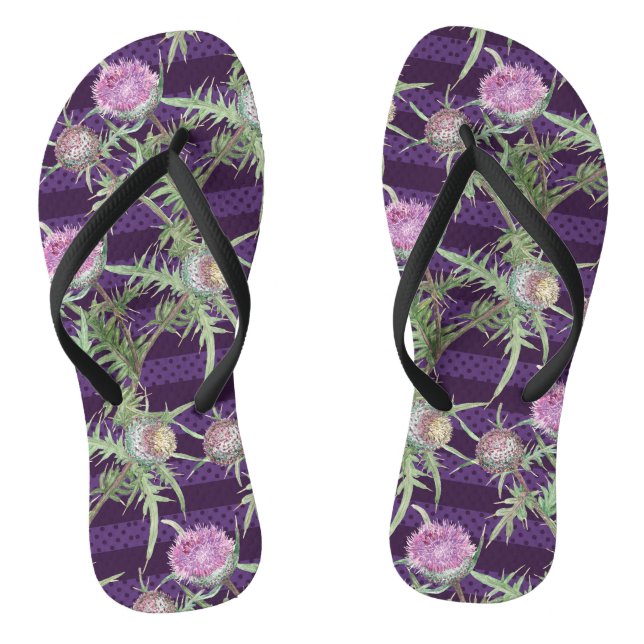 Thistle flowers thongs (Footbed)