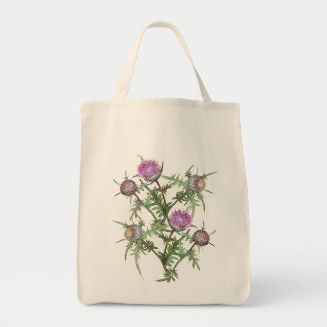Thistle flowers tote bag (Front)