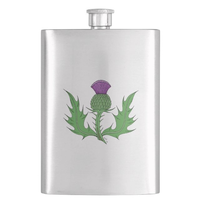Thistle Hip Flask (Front)