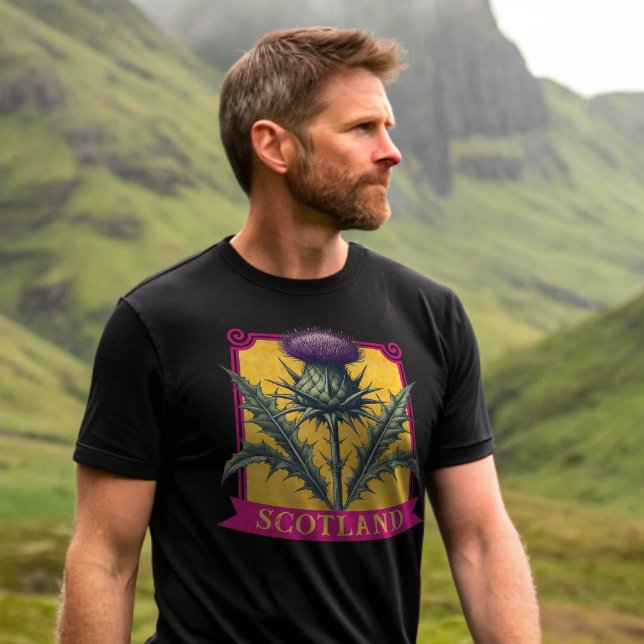 Thistle in Antique Renaissance Style Custom Text T-Shirt (Creator Uploaded)