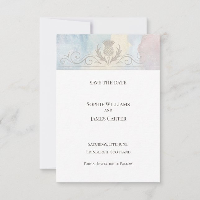 Thistle Iron Gate Save the Date Card (Front)