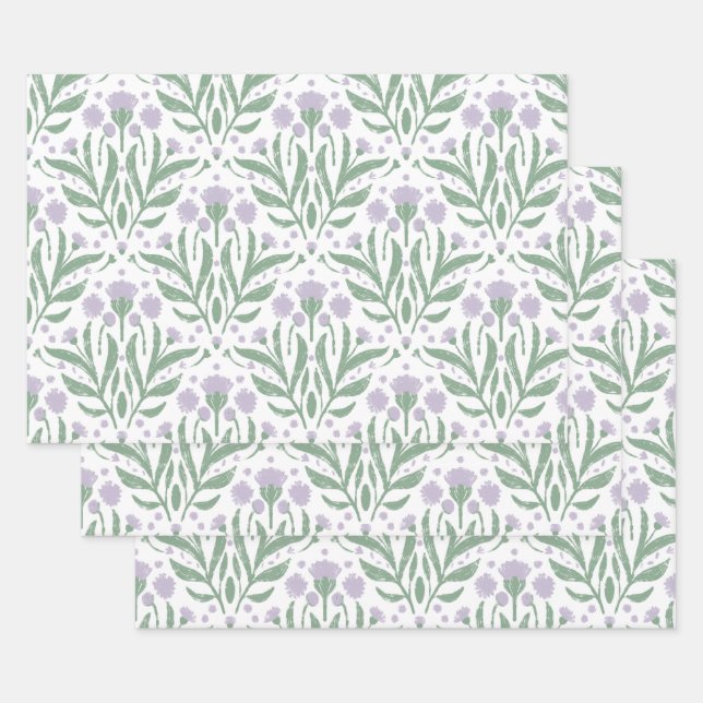 Thistle mouse pad wrapping paper sheet (Set)