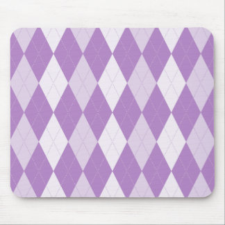 Thistle Purple Argyle Pale Violet Small Diamond Mouse Pad