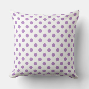 Thistle Purple Polka Dots Circles Cushion
